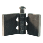recht portierscharnier met rvs pen 40 x 40mm scharnierblad blank
