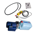 hydr. compactaggregaat DC24V-3KW kunststof tank afstandbediening met kabel
