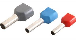 twin sleeve connector voor draad 2 x 0.75mm2 Ø1,8mm , grijs