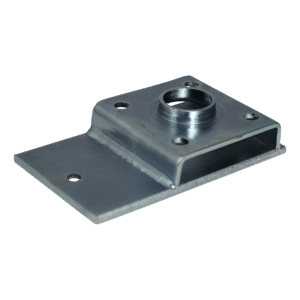 montageplaat steunpoot / -wiel opschroefbaar verzinkt