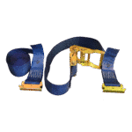 spanband, 2-delig , met ratel en vastzetring blauw 50mm 3400mm Novio cargo