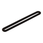 spanrubber Ø8 250 zwart