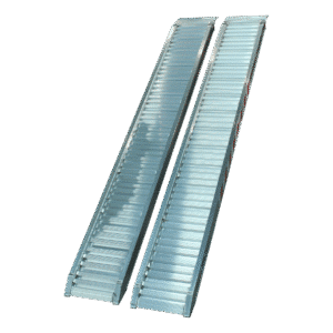 set oprijplaten recht aluminium 2500 x 300 opleglip ( L standaard )