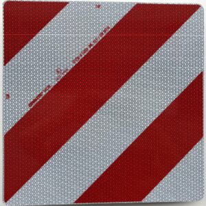 markeringsbord lange lading Europa 423x423x1mm rood / wit Klasse 3 folie