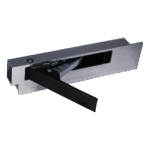 zijbordsluiting , aluminium met stalen handgreep (zwart) 400mm rechts