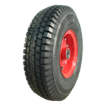 luchtband + wiel 6.00-9 V-6509 10PR + 4.00E-9 ET0 NL100 95 L staal rood